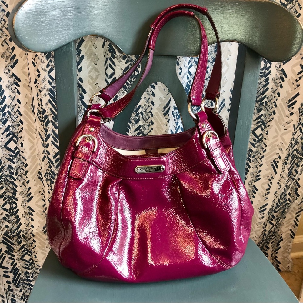Coach Patent Leather Hobo Purse F19708